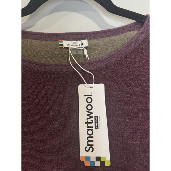 NWT Smartwool Shadow Pine Colorblock Sweater, Argyle Purple Heather, Sz S - Picture 3 of 6